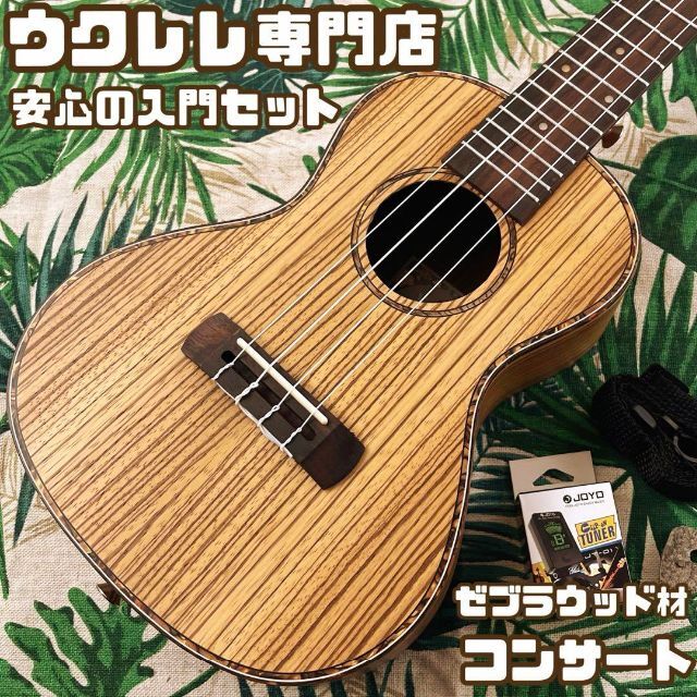 入門セット】musicのゼブラウッド・コンサートウクレレ【ウクレレ専門店】 割引 51.0%OFF