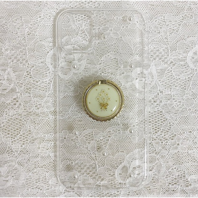 スマホリング バンカーリング iphoneケース ハンドメイド no.10 ハンドメイドのスマホケース/アクセサリー(その他)の商品写真