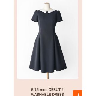 フォクシー(FOXEY)のフォクシー 白襟 ワンピース WASHABLE DRESS 2way  (ひざ丈ワンピース)