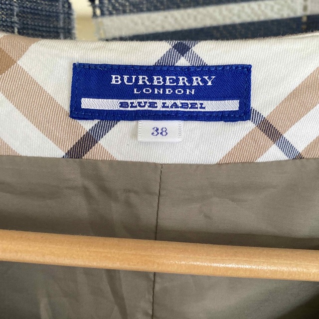 BURBERRY BLUE LABEL(バーバリーブルーレーベル)のBURBERRYブルーレーベル 麻ワンピース レディースのワンピース(ひざ丈ワンピース)の商品写真