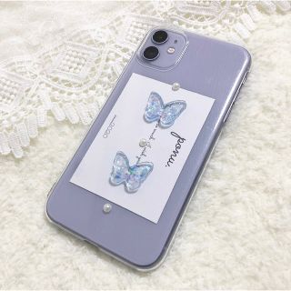 iphoneケース スマホケース 蝶々 バタフライ ハンドメイド(スマホケース)
