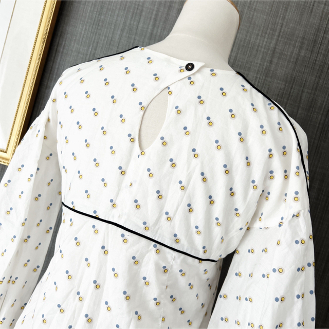 FENDI - 良品 FENDI フェンディ ドット シルク コットン ワンピース