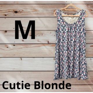 キューティーブロンド(Cutie Blonde)の★新品★ Cutie Blonde  花柄タンクトップワンピース　Mサイズ(ミニワンピース)