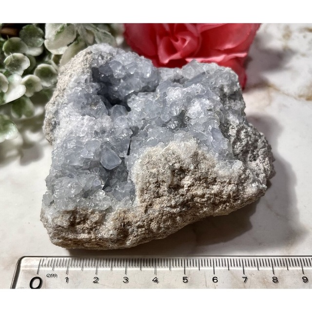 天使の石໒꒱✨特大　セレスタイト　天青石　クラスター　原石　ラフストーン