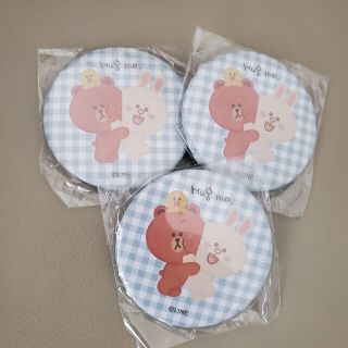 LINEFRIENDS　サリー ブラウン 缶バッジ 3個(バッジ/ピンバッジ)