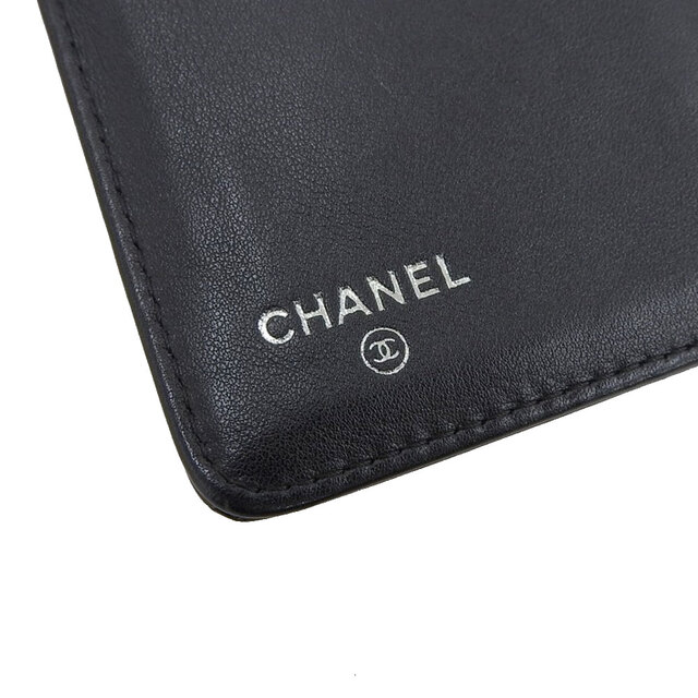 CHANEL シャネル メイクパレット 二つ折り長財布 エナメル 黒