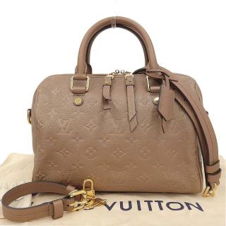 ルイヴィトン(LOUIS VUITTON)の【本物保証】 布袋付 超美品 ルイヴィトン LOUIS VUITTON モノグラム アンプラント スピーディ25 バンドリエール バッグ ブロンズ M41019(その他)