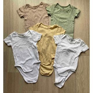 エイチアンドエム(H&M)の【H&M】半袖ボディスーツ5枚セット(肌着/下着)