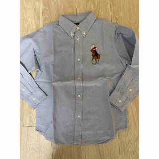 ポロラルフローレン(POLO RALPH LAUREN)の新品 ラルフローレン 7 130 ビッグポニー ボタンダウンシャツ長袖 水色(Tシャツ/カットソー)