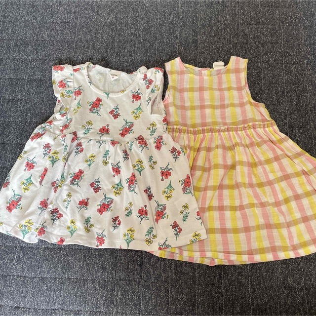 H&M(エイチアンドエム)のワンピース　2枚セット キッズ/ベビー/マタニティのベビー服(~85cm)(ワンピース)の商品写真