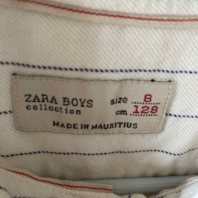 ZARA KIDS(ザラキッズ)のZARA BOYS ノーカラーシャツ　サイズ8/128cm キッズ/ベビー/マタニティのキッズ服男の子用(90cm~)(ブラウス)の商品写真