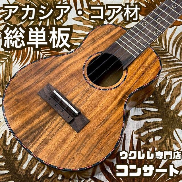 【Tom ukulele】アカシアコア材のコンサート・ウクレレ【ウクレレ専門店】