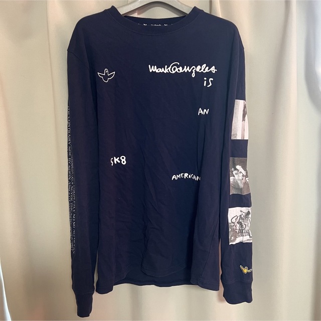 Mark Gonzales(マークゴンザレス)のマークゴンザレス 袖プリント 長袖 Tシャツ 古着 ロンT ストリート メンズのトップス(Tシャツ/カットソー(七分/長袖))の商品写真