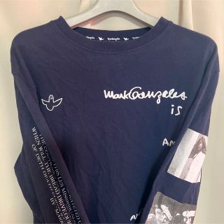 マークゴンザレス(Mark Gonzales)のマークゴンザレス 袖プリント 長袖 Tシャツ 古着 ロンT ストリート(Tシャツ/カットソー(七分/長袖))