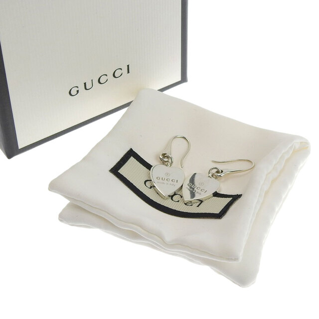 Gucci(グッチ)の【本物保証】 箱・布袋付 超美品 グッチ GUCCI ハート ピアス スイングピアス SV925 Ag925 シルバー レディースのアクセサリー(ピアス)の商品写真