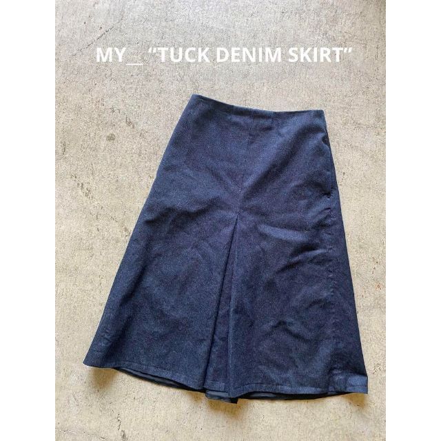 MY__  TUCK DENIM SKIRT デニムスカート タック