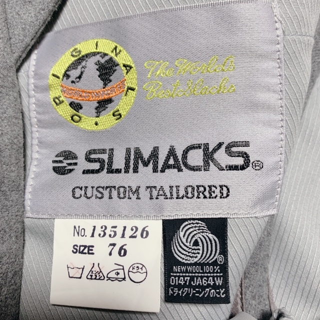 極美品　SLIMACKS  カスタム　テーラード　スラックス　高級ウール100%