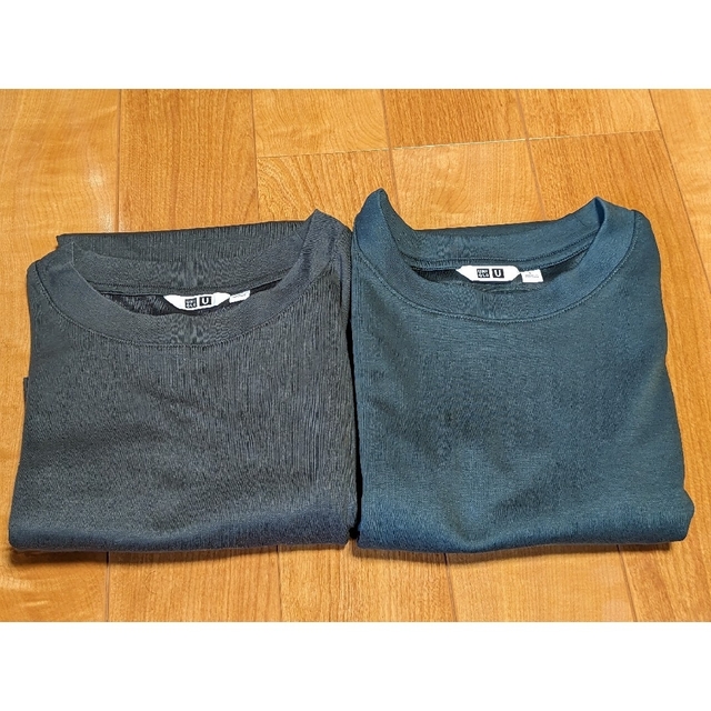 UNIQLO(ユニクロ)のユニクロ　エアリズムコットンオーバーサイズTシャツ 2組 Lサイズ メンズのトップス(Tシャツ/カットソー(半袖/袖なし))の商品写真