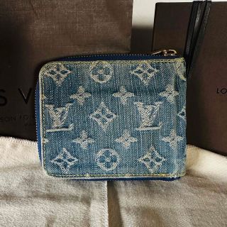 ルイヴィトン(LOUIS VUITTON)の【美品】ルイヴィトン ミニ ジッピー モノグラム デニム(財布)