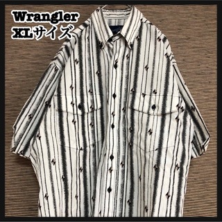 ラングラー(Wrangler)の【ラングラー】半袖シャツ　柄シャツ　幾何学　総柄　激レアデザイン24(シャツ)