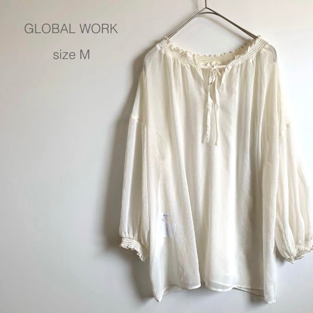 GLOBAL WORK(グローバルワーク)のGLOBAL WORK シフォンブラウス 長袖 レディースのトップス(シャツ/ブラウス(長袖/七分))の商品写真