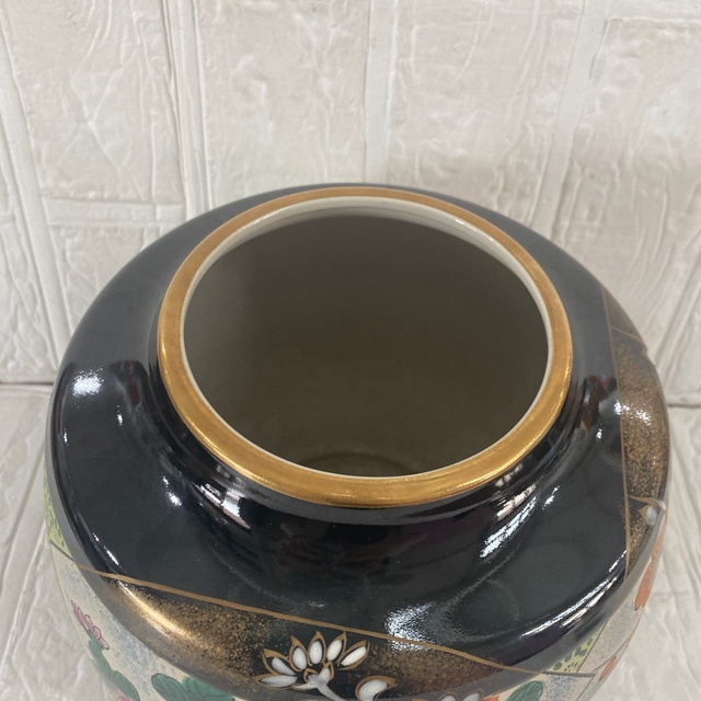 九谷焼 玉竜 芳彩 壺 花瓶 花器 花入 陶器 飾り物 置物 オブジェ