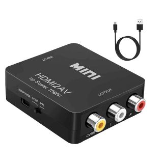 HDMI to RCA 変換コンバーター HDMI アナログ 変換アダプタ(映像用ケーブル)