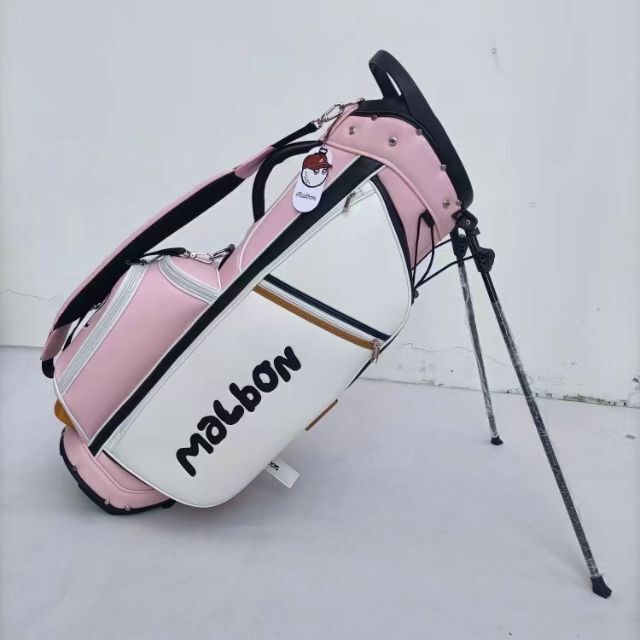 マルボンゴルフ ゴルフバッグ malbon キャディーバッグ ピンク 高級品