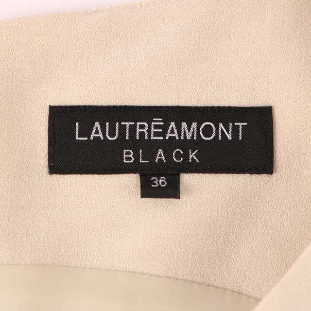 LAUTREAMONT(ロートレアモン)のロートレアモン ノースリーブワンピース 切替 ラウンドネック バックスリット ひざ丈 裏地有 レディース 36サイズ ベージュ LAUTREAMONT レディースのワンピース(その他)の商品写真