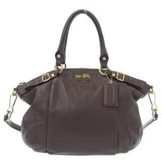 コーチ(COACH)の【本物保証】 コーチ COACH 2WAY バッグ レザー ブラウン ゴールド金具 18609(その他)