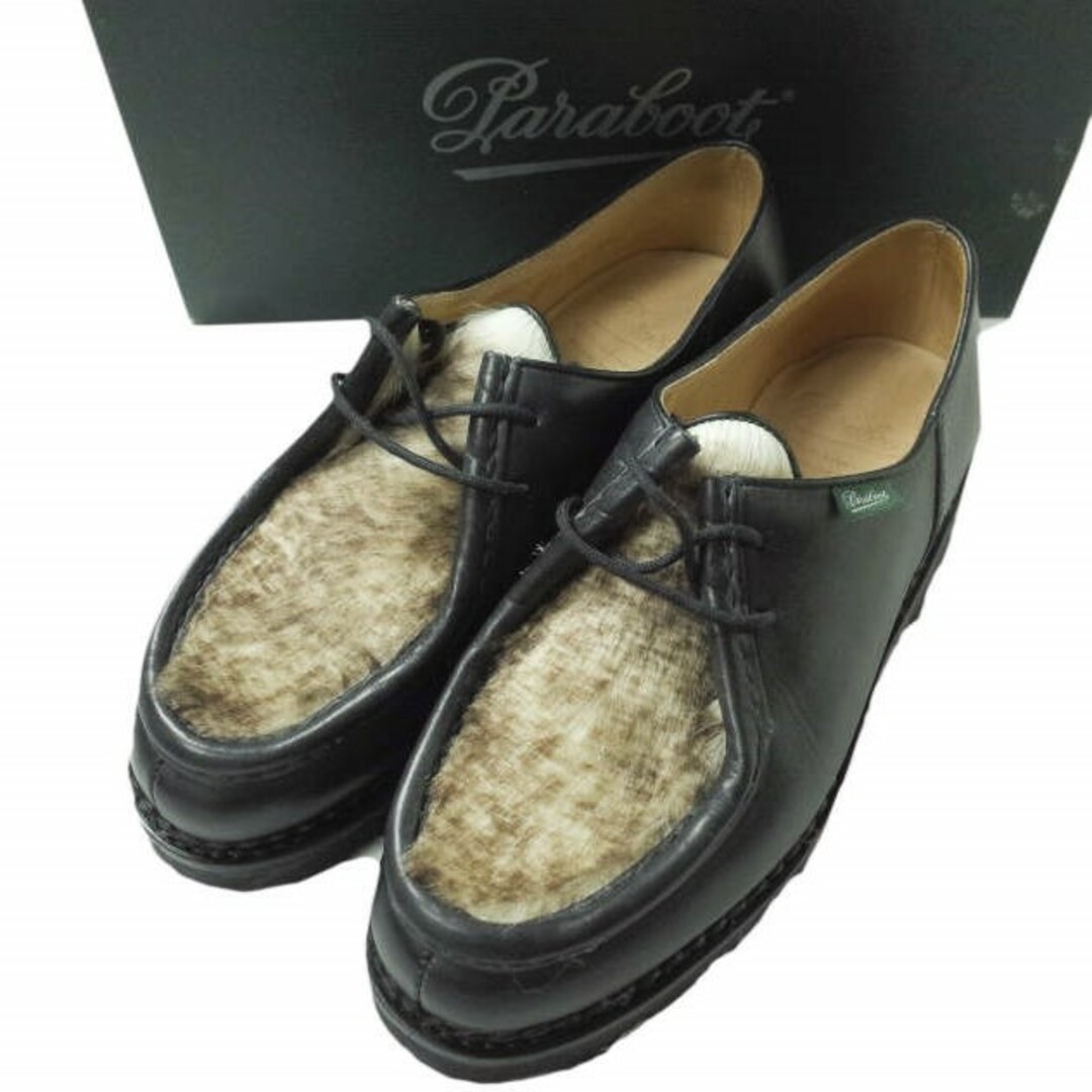 PARABOOT パラブーツ フランス製 MICHAEL MARCHE NOIRE - LIS NOIRE/PL.PP MOUCHETE ミカエル ポニー 715721 42(27cm) ブラック チロリアンシューズ シューズ【PARABOOT】