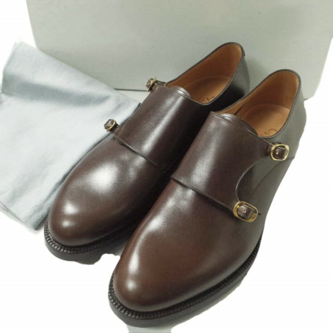 F.LLI Giacometti フラテッリジャコメッティ イタリア製 Double Monk Strap Shoes ダブルモンクストラップシューズ FG182 43(28cm) Brown 革靴 シューズ【新古品】【F.LLI Giacometti】