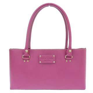 ケイトスペードニューヨーク(kate spade new york)の【本物保証】 美品 ケイトスペード KATE SPADE トートバッグ レザー バイオレット(トートバッグ)