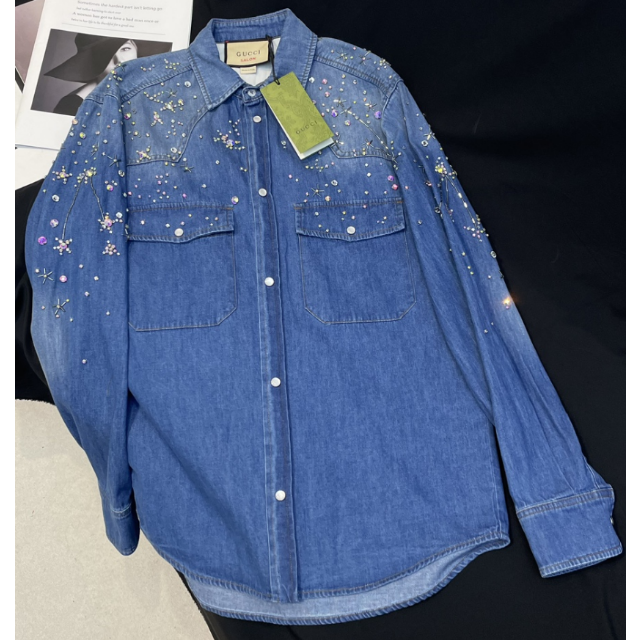 GUCCI グッチ☆ デニム 長袖シャツ モール www.toyotec.com