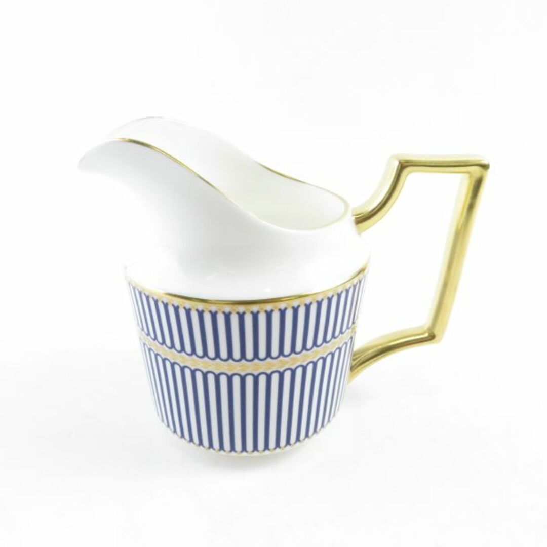 美品 WEDGWOOD ウェッジウッド ANTHEMION BLUE アンセミオンブルー クリーマー 1点 250ml クリーム ミルク 英国 ゴールド レア SU3778A2