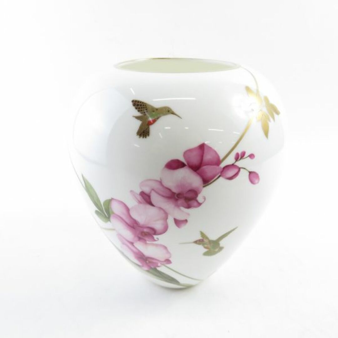 美品 WEDGWOOD ウェッジウッド ハミングバード ベース 18cm 1点 花瓶