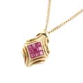 【本物保証】 新品同様 ジュエリーマキ JEWELRYMAKI ミステリーセッティング ネックレス K18YG メレルビー 0.59ct