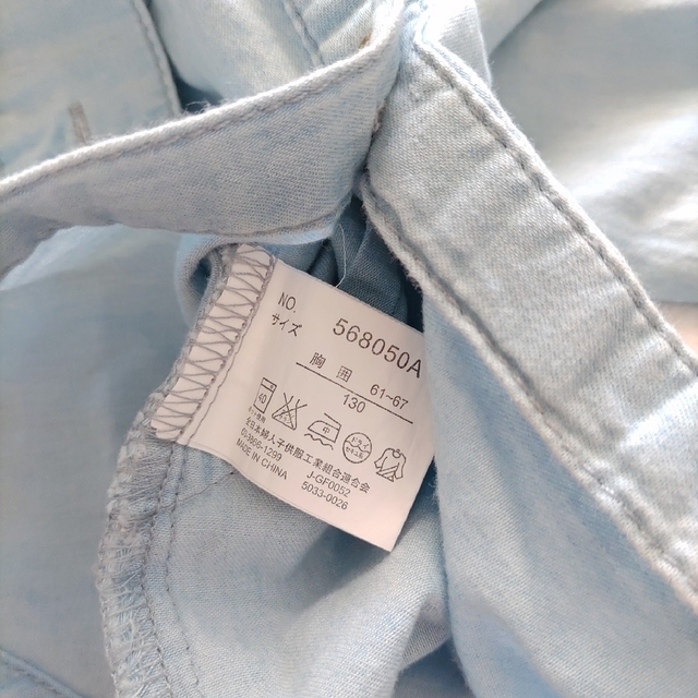 専用　130　デニムシャツ キッズ/ベビー/マタニティのキッズ服女の子用(90cm~)(カーディガン)の商品写真