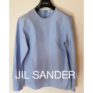 ジルサンダー(Jil Sander)のJIL SANDER ブルーカラーコットンブラウス34(シャツ/ブラウス(長袖/七分))