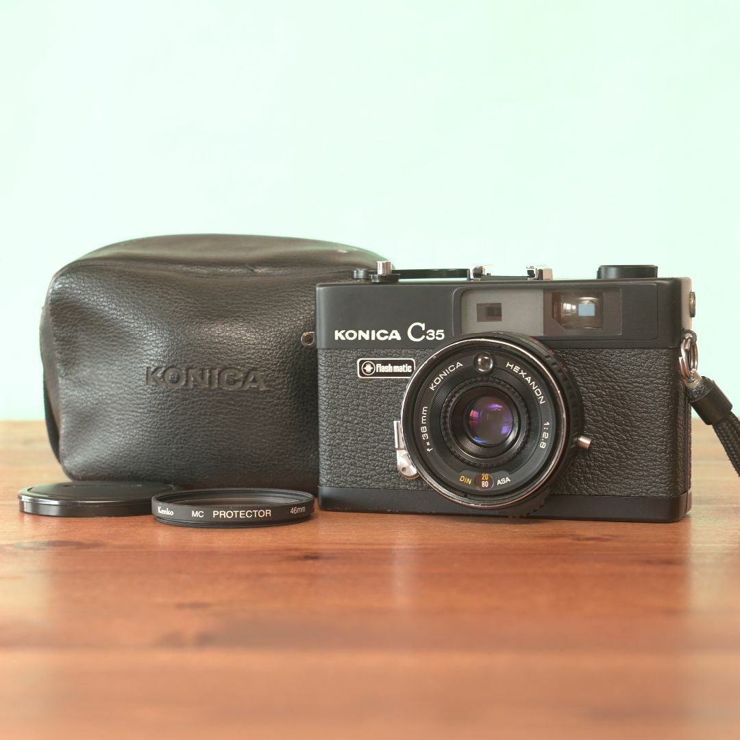 通販販売が好調 完動品◎KONICA C35 Flash matic フィルムカメラ #847