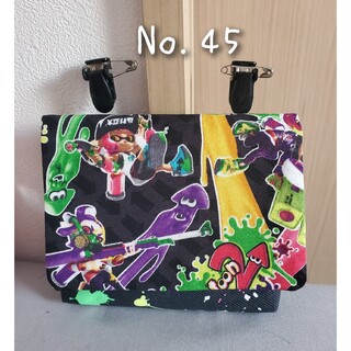 スプラトゥーン2No.45男の子移動ポケット黒クリップ付き(外出用品)