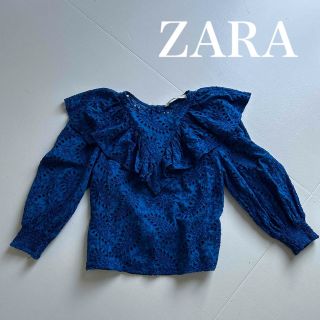 ザラ(ZARA)のzara  レースカットソー(カットソー(長袖/七分))