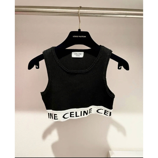 celine - CELINE セリーヌ ロゴ タンクトップsの通販｜ラクマ