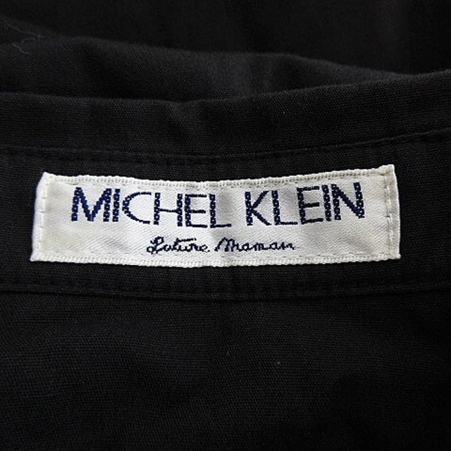 MICHEL KLEIN(ミッシェルクラン)のミッシェルクラン シャツ ステンカラー 七分袖 薄手 無地 M 茶 トップス レディースのトップス(その他)の商品写真