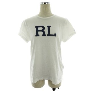 ポロラルフローレン(POLO RALPH LAUREN)のポロ バイ ラルフローレン Tシャツ カットソー 半袖 プリント M 白 紺(Tシャツ(半袖/袖なし))