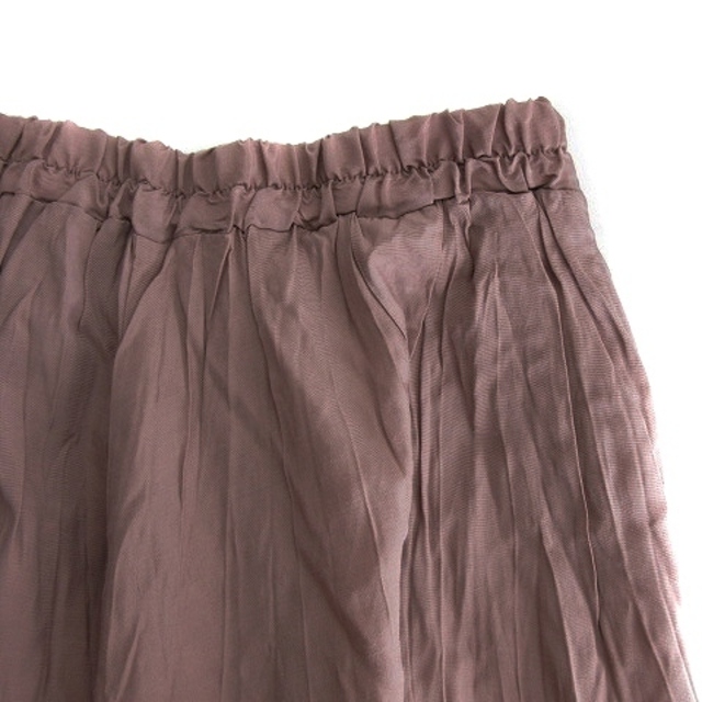 titivate(ティティベイト)のティティベイト スカート フレア ロング ウエストゴム 薄手 無地 M ピンク レディースのスカート(ロングスカート)の商品写真