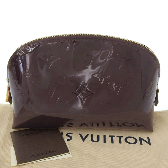 【本物保証】 布袋付 超美品 ルイヴィトン LOUIS VUITTON モノグラム ヴェルニ ポシェット コスメティック ポーチ アマラント M91495―備考