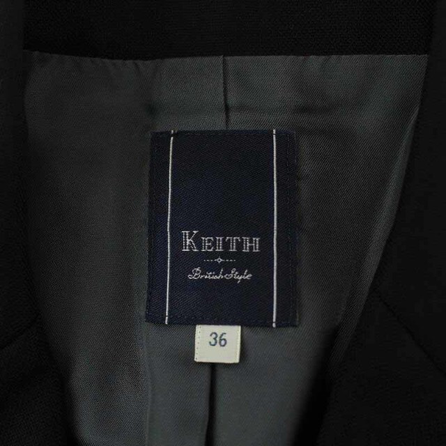 KEITH(キース)のKEITH スーツ セットアップ 上下 ジャケット パンツ 36 S 黒 レディースのフォーマル/ドレス(スーツ)の商品写真