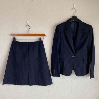 ユナイテッドアローズグリーンレーベルリラクシング(UNITED ARROWS green label relaxing)のグリーンレーベル スカートスーツ 38 W68 濃紺 未使用に近い DMW(スーツ)