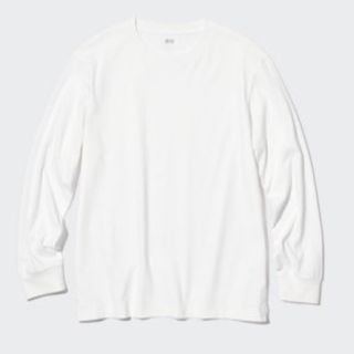 ユニクロ(UNIQLO)のユニクロ　エアリズムコットン　UVカット　クルーネックT 長袖(Tシャツ/カットソー(七分/長袖))